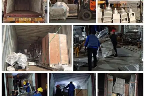 Euro country Muslim Halal Mutton/Sheep slaughtering line plant investor's abattoir equipment logistic from China through WFA factory by Yang Ming shipping line