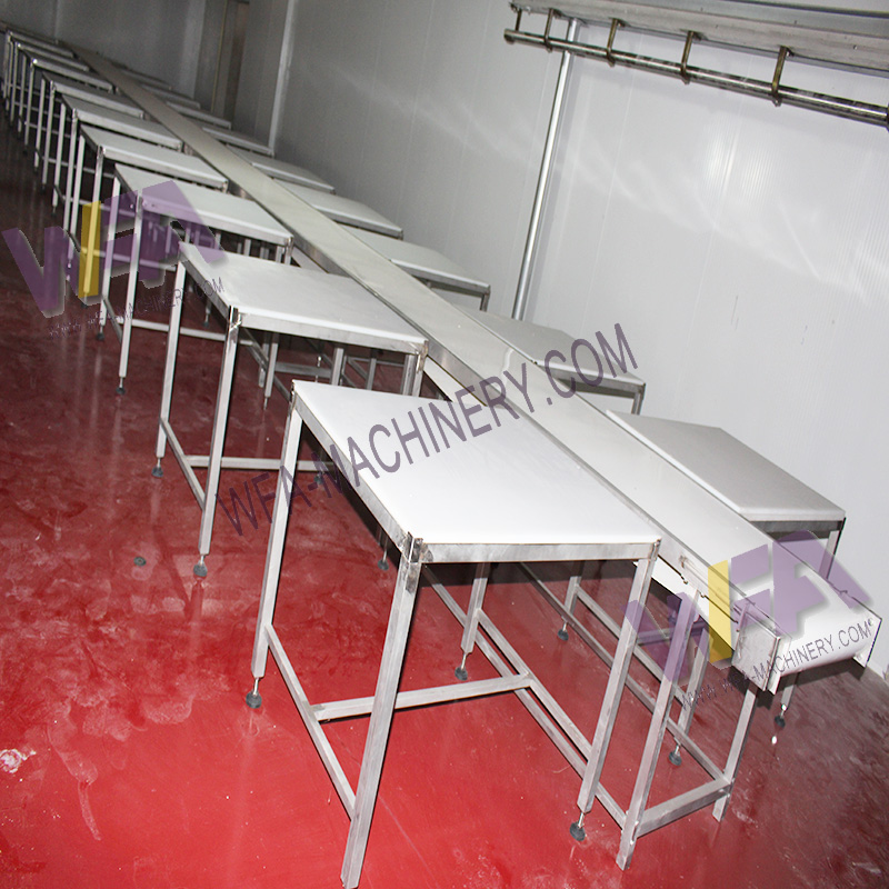 Slaughterhouse Deboning Belt Conveyor Table With Conveyor For Cut Abattoir