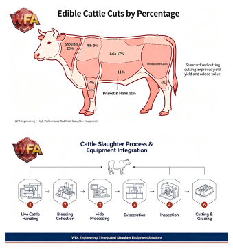 WFA Engineering Slaughter Line Yield Unveiled –Understanding the Complete Slaughter Breakdown of a Cattle